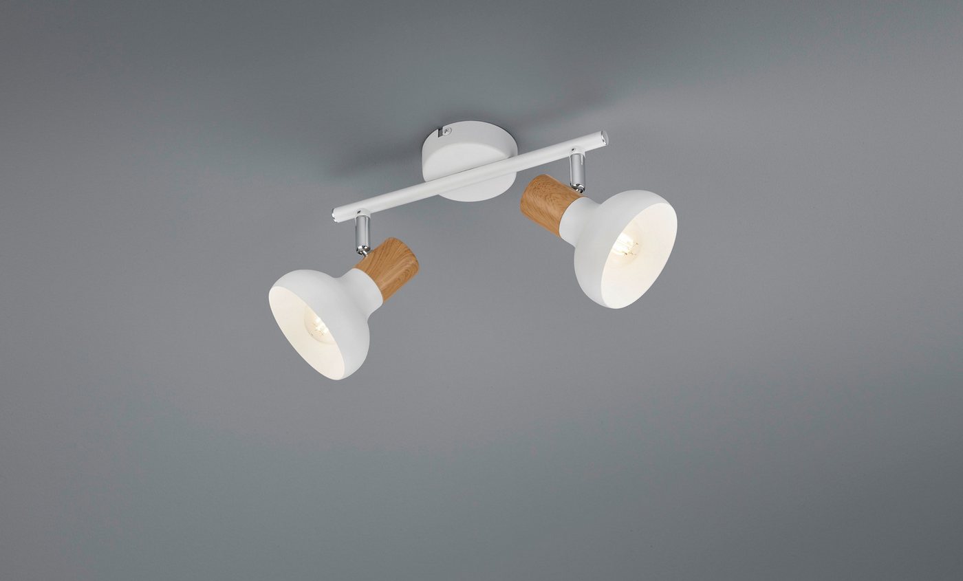 Reality Leuchten Deckenstrahler LATIKA, Strahler 2-flammig, exkl 2x E14 max 10W, Deckenspot Wandspot, Leuchtmittel wechselbar, warmweiß - kaltweiß, schwenkbarer – Bild 2 von 3