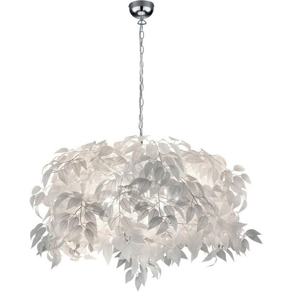 Reality Leuchten Kronleuchter Leavy, ohne Leuchtmittel, warmweiß - kaltweiß, Hängelampe Blatt Design, Pendelleuchte exkl 4xE14 max 28W