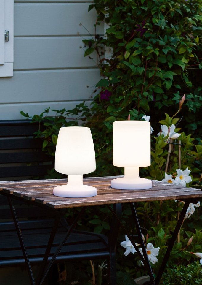 Reality Leuchten LED Außen-Tischleuchte Dora, USB-Anschluss mit Ladefunktion, LED fest integriert, Warmweiß, LED Aussen-Tischlampe mit Akku, IP44, inkl. USB-Lad – Bild 2 von 5