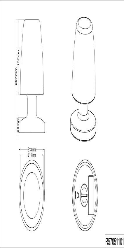 Reality Leuchten LED Außen-Tischleuchte Dora, USB-Anschluss mit Ladefunktion, LED fest integriert, Warmweiß, LED Aussen-Tischlampe mit Akku, IP44, inkl. USB-Lad – Bild 5 von 5