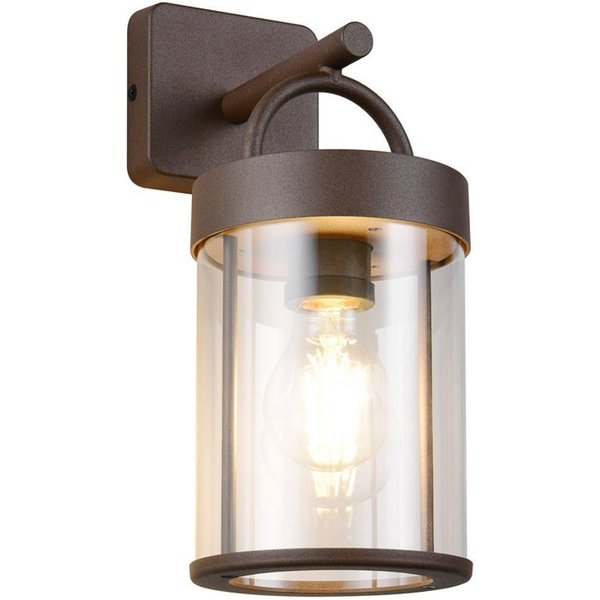 Reality Leuchten LED Außen-Wandleuchte, LED wechselbar, warmweiß, Wand-Laterne zur Fassadenbeleuchtung Hauswand aus Aluminium, Höhe 29cm