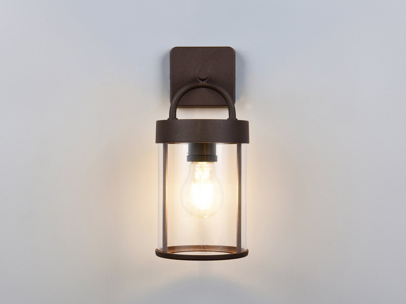 Reality Leuchten LED Außen-Wandleuchte, LED wechselbar, warmweiß, Wand-Laterne zur Fassadenbeleuchtung Hauswand aus Aluminium, Höhe 29cm – Bild 5 von 5