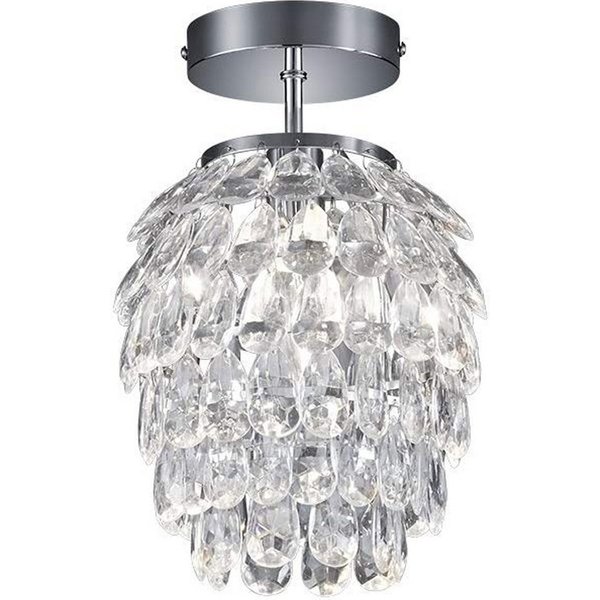 Reality Leuchten LED Deckenleuchte, Dimmfunktion, LED wechselbar, Warmweiß, kleine ausgefallene Deckenlampe Kristall Ø 20cm