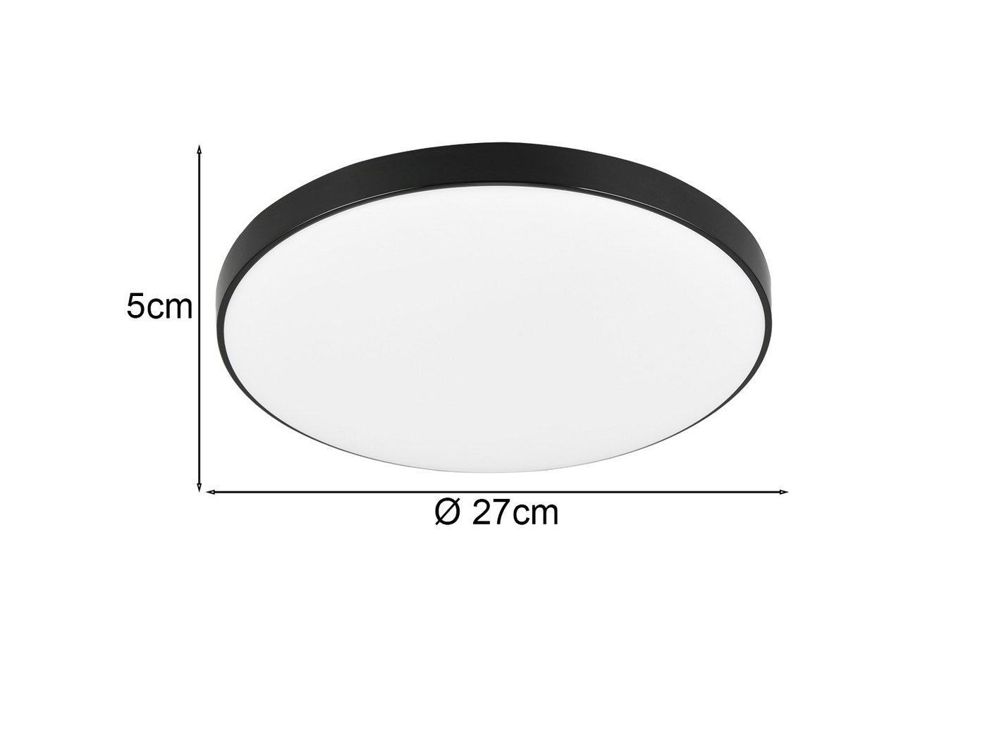Reality Leuchten LED Deckenleuchte, LED fest integriert, Neutralweiß, flach-e klein-e Deckenlampe Badezimmer Jugendzimmer Flur Ø27cm – Bild 3 von 5