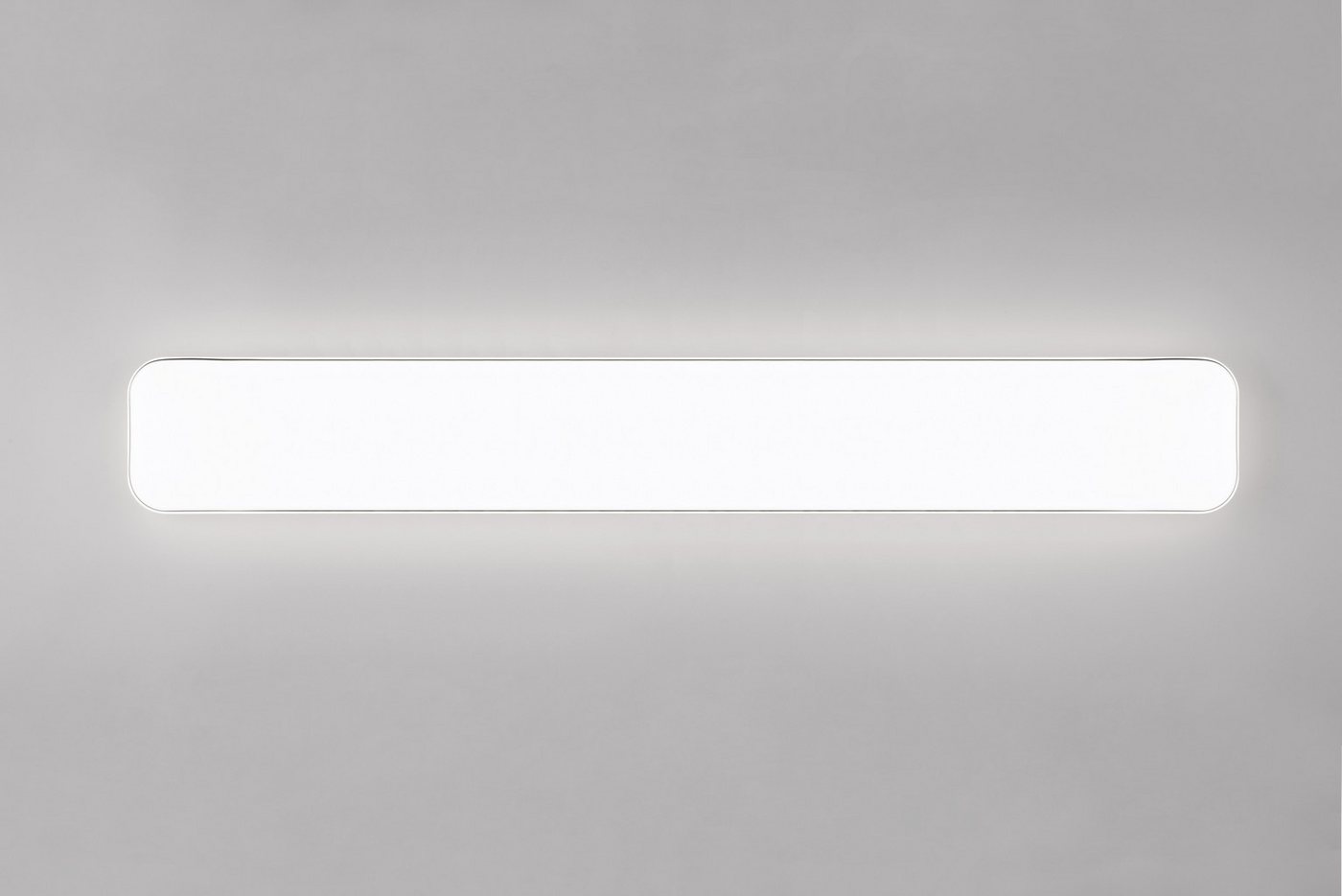 Reality Leuchten LED Deckenleuchte BLANCA, elegant schlichte weiße LED Deckenlampe, 120x17 cm, kaltweiß, Dimmfunktion, LED fest integriert, Kaltweiß, 3-Stufen d – Bild 4 von 5