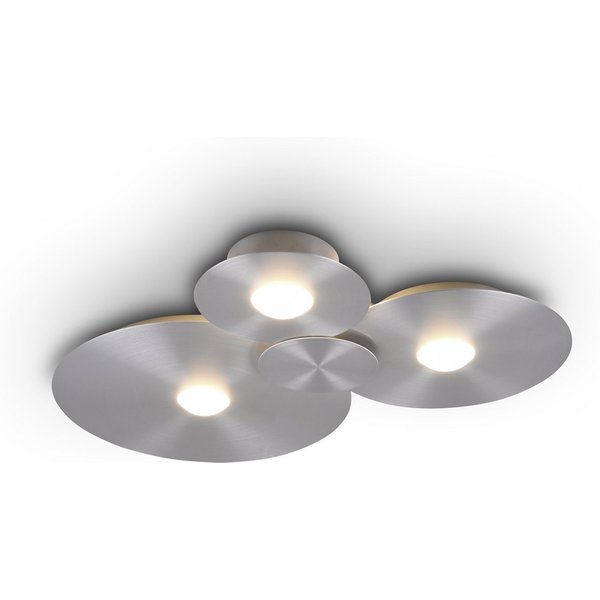 Reality Leuchten LED Deckenleuchte flach mit 3 LED-Ringen, Metall, B: 69cm, LED fest integriert, Warmweiß, LEDs getrennt schaltbar