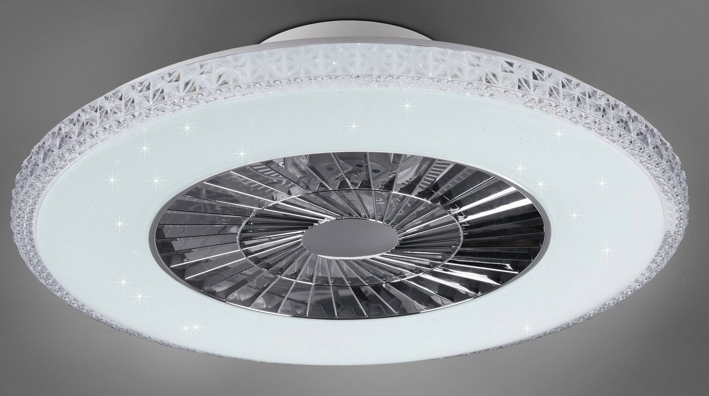 Reality Leuchten LED Deckenleuchte Harstad Deckenventilator, Timerfunktion, Ventilatorfunktion, LED fest integriert, Neutralweiß, Deckenlampe, Ventilator, Fernb – Bild 3 von 5