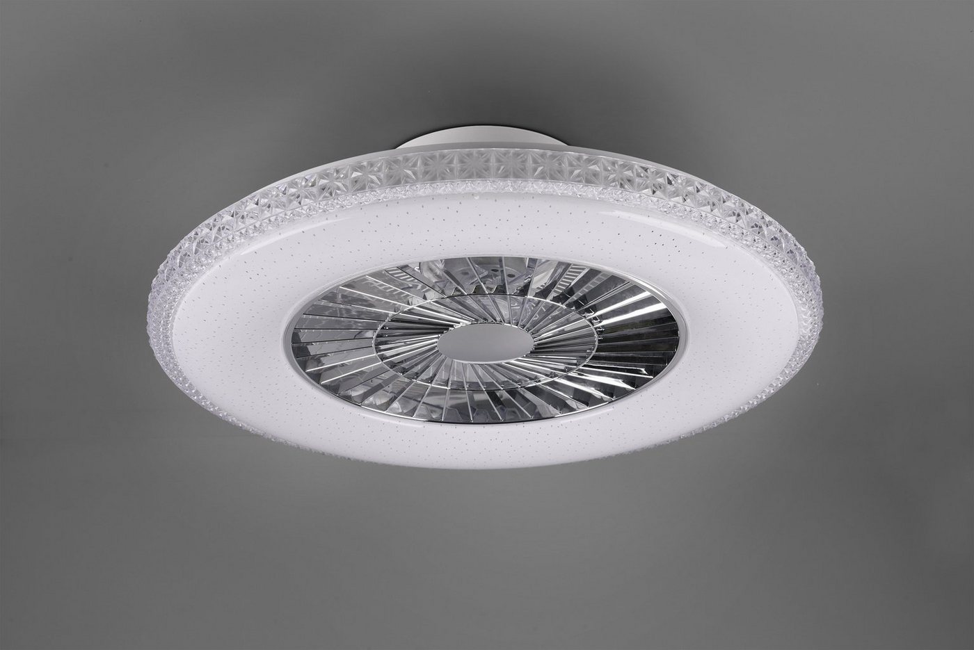Reality Leuchten LED Deckenleuchte Harstad Deckenventilator, Timerfunktion, Ventilatorfunktion, LED fest integriert, Neutralweiß, Deckenlampe, Ventilator, Fernb – Bild 4 von 5
