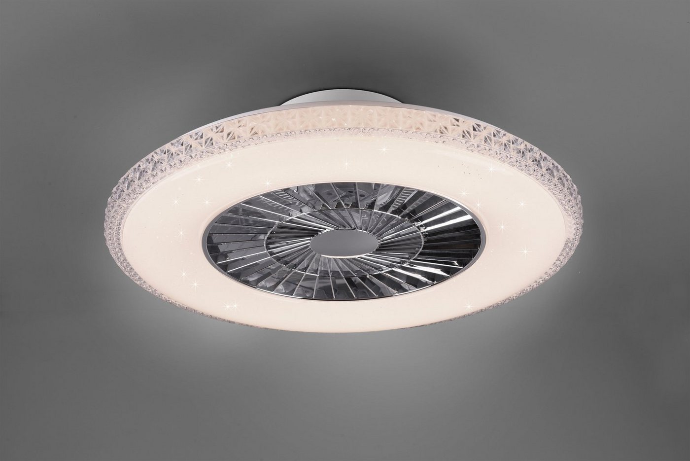 Reality Leuchten LED Deckenleuchte Harstad Deckenventilator, Timerfunktion, Ventilatorfunktion, LED fest integriert, Neutralweiß, Deckenlampe, Ventilator, Fernb – Bild 5 von 5