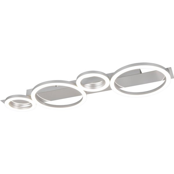 Reality Leuchten LED Deckenleuchte LUMOS, Deckenlampe mit LED Ringen, 26,5W 3300 Lumen 4000K kaltweiß, LED fest integriert, Kaltweiß, als Wandlampe oder Deckenl