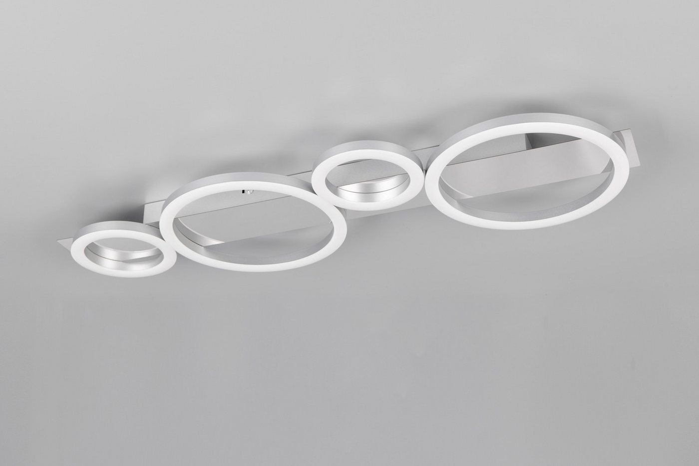 Reality Leuchten LED Deckenleuchte LUMOS, Deckenlampe mit LED Ringen, 26,5W 3300 Lumen 4000K kaltweiß, LED fest integriert, Kaltweiß, als Wandlampe oder Deckenl – Bild 4 von 5