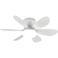 Reality Leuchten LED Deckenleuchte LUND mit Ventilator, Deckenventilator mit Licht inkl Fernbedienung, Ventilatorfunktion, LED fest integriert, warmweiß - kaltw