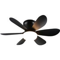 Reality Leuchten LED Deckenleuchte LUND mit Ventilator, Deckenventilator mit Licht inkl Fernbedienung, Ventilatorfunktion, LED fest integriert, warmweiß - kaltw