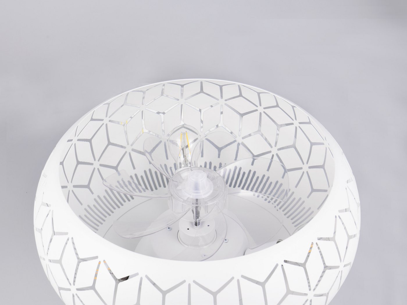 Reality Leuchten LED Deckenleuchte mit Ventilator & Fernbedienung Ø 50cm, Timerfunktion, LED wechselbar, warmweiß, Deckenventilator mit Licht, ausgefallene Deck – Bild 5 von 5