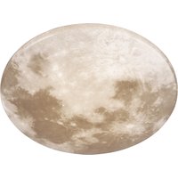 Reality Leuchten LED Deckenleuchte MOONIKA, Deckenlampe Mond IP 44 Bad Kinderzimmer Schlafzimmer, LED fest integriert, Warmweiß, LED 15W warmweiß 3000K 1500 Lm 