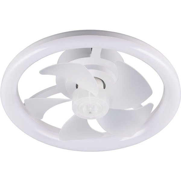 Reality Leuchten LED Deckenleuchte PAJALA mit Ventilator, Deckenventilator mit Licht, 22W LED CCT Ø 40cm, CCT - über Fernbedienung, Dimmfunktion, Fernbedienung,