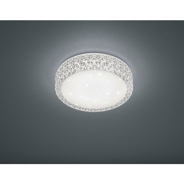 Reality Leuchten LED Deckenleuchte Pegasus, LED fest integriert, Warmweiß, LED Deckenlampe, LED Wandleuchte mit Starlight Effekt