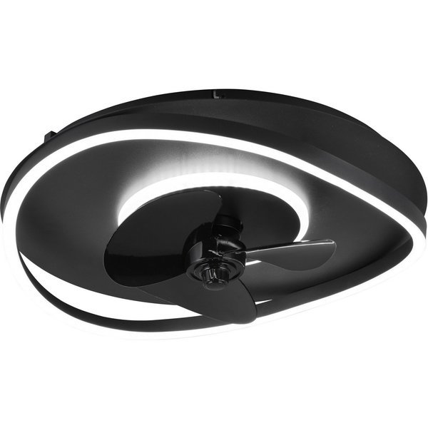 Reality Leuchten LED Deckenleuchte SORTLAND Deckenventilator mit Beleuchtung Fernbedienung 3 Stufen Timer, Timerfunktion, Ventilatorfunktion, LED fest integrier