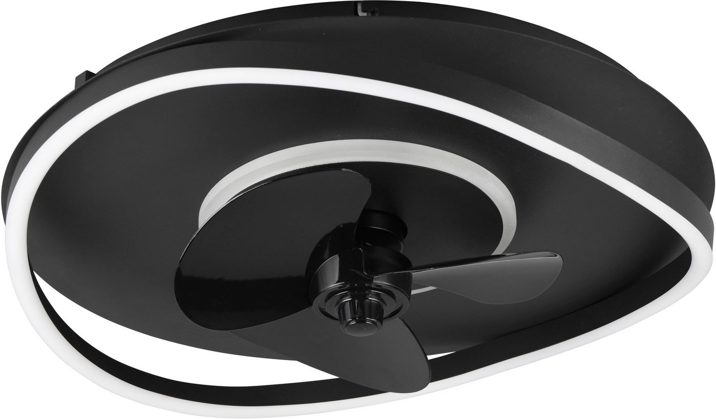 Reality Leuchten LED Deckenleuchte SORTLAND Deckenventilator mit Beleuchtung Fernbedienung 3 Stufen Timer, Timerfunktion, Ventilatorfunktion, LED fest integrier – Bild 4 von 5