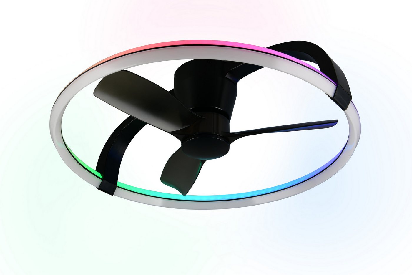 Reality Leuchten LED Deckenleuchte STOCKHOLM mit Ventilator, Smart Home tuya Deckenventilator mit Licht, CCT - über Fernbedienung, Dimmfunktion, Farbwechsel, Na – Bild 3 von 5