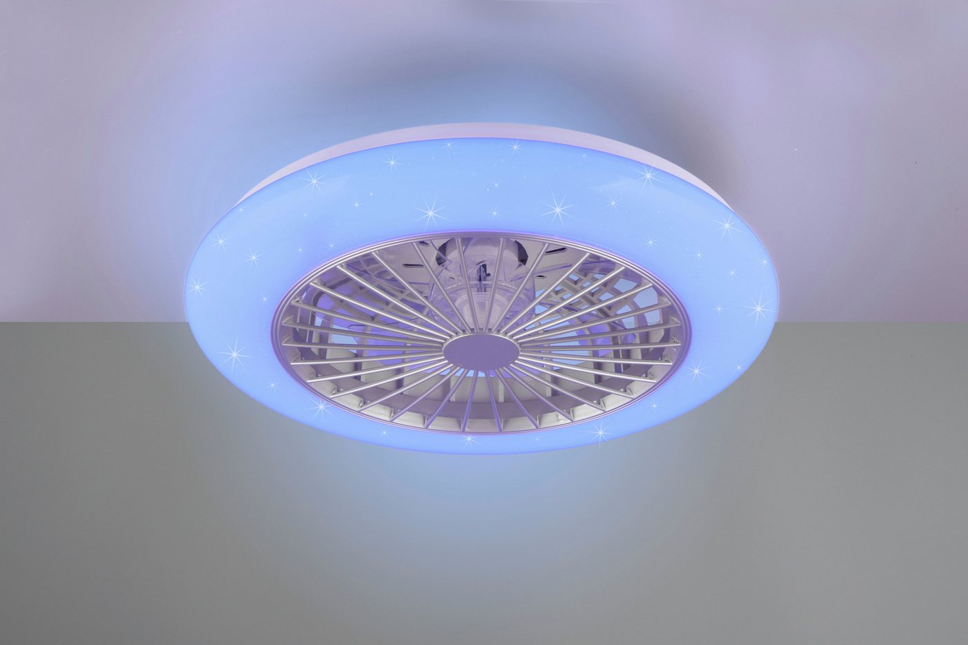 Reality Leuchten LED Deckenleuchte Stralsund Deckenventilator, Farbwechsel, Memoryfunktion, Nachtlichtfunktion, Timerfunktion, Ventilatorfunktion, LED fest inte – Bild 5 von 5