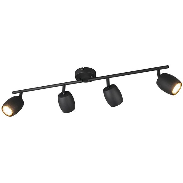 Reality Leuchten LED Deckenstrahler, Dimmfunktion, LED wechselbar, Warmweiß, Innen Strahler mit 4 schwenkbaren Spots für die Decke, Breite 70,5cm