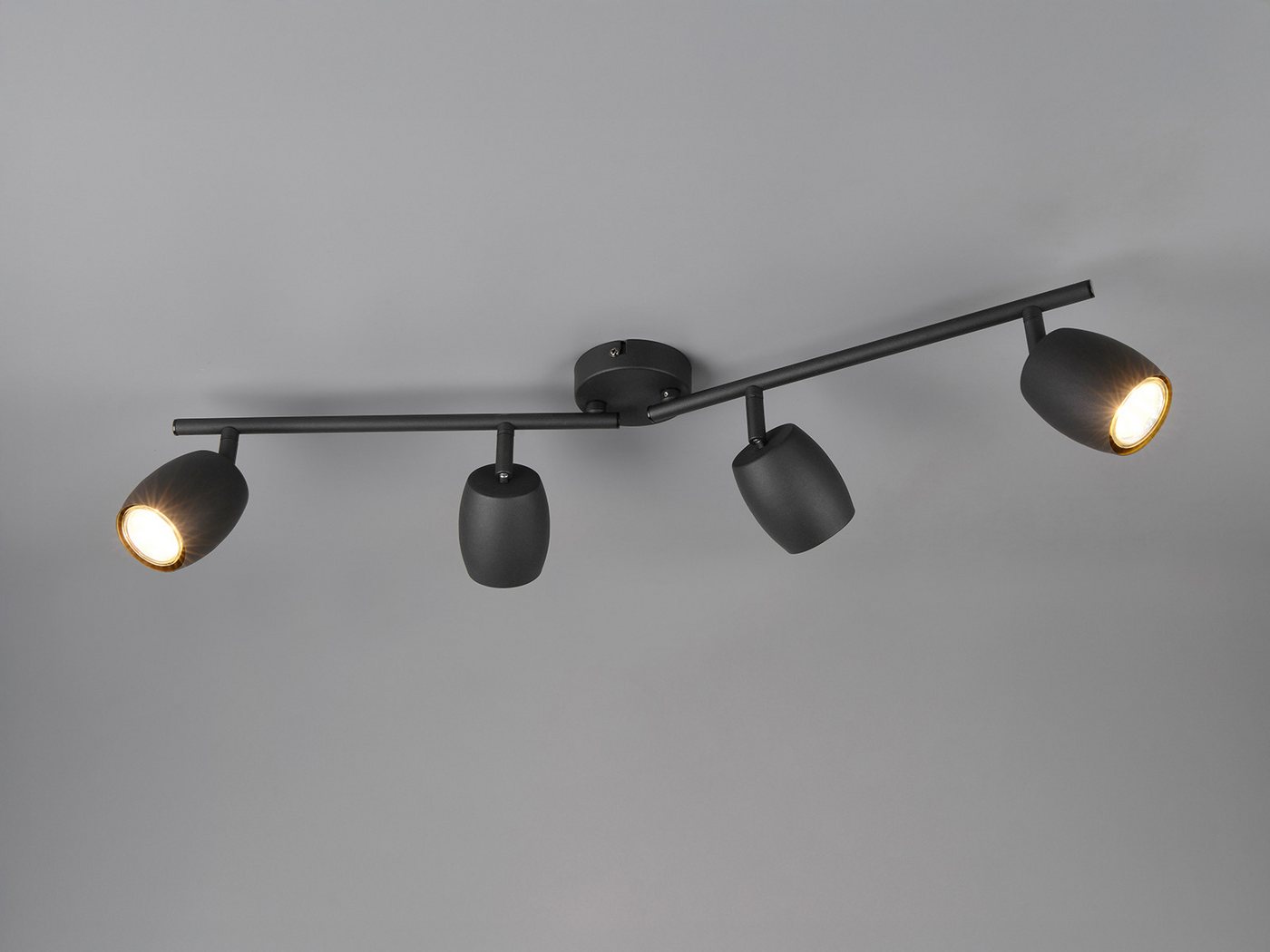 Reality Leuchten LED Deckenstrahler, Dimmfunktion, LED wechselbar, Warmweiß, Innen Strahler mit 4 schwenkbaren Spots für die Decke, Breite 70,5cm – Bild 2 von 5