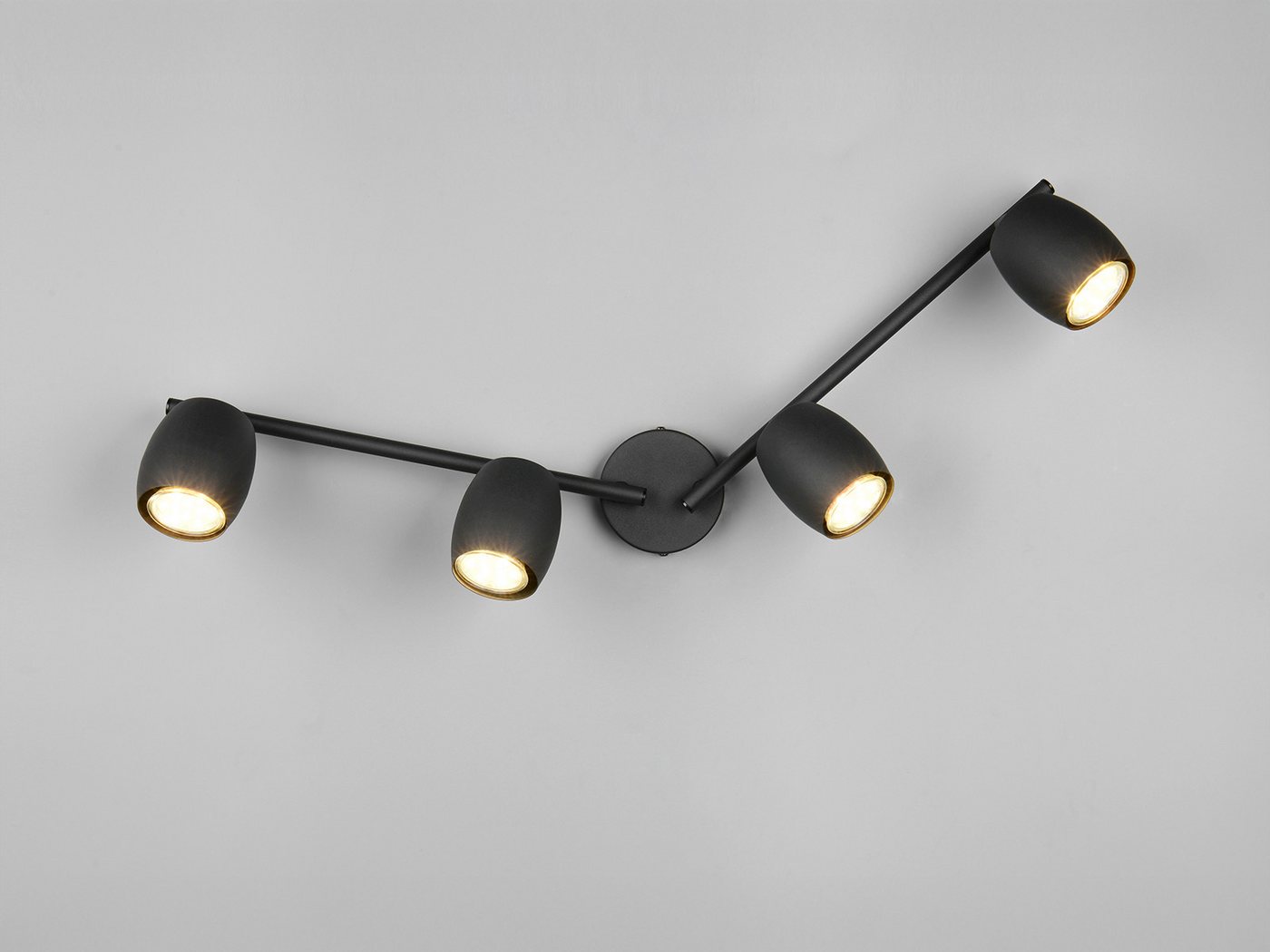 Reality Leuchten LED Deckenstrahler, Dimmfunktion, LED wechselbar, Warmweiß, Innen Strahler mit 4 schwenkbaren Spots für die Decke, Breite 70,5cm – Bild 4 von 5