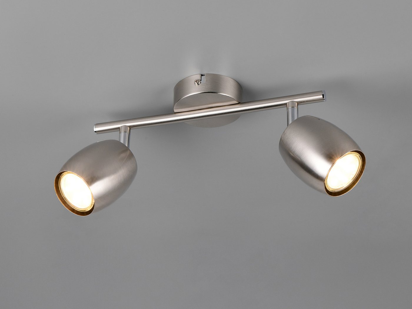 Reality Leuchten LED Deckenstrahler, Dimmfunktion, LED wechselbar, Warmweiß, Innen Strahler mit 2 schwenkbaren Spots für die Decke, Breite 27,5cm – Bild 2 von 5