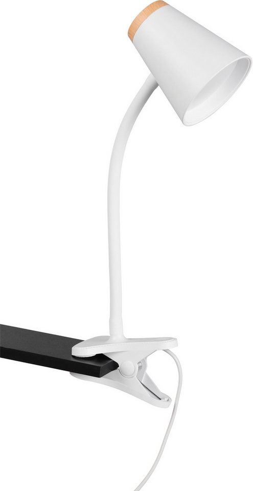 Reality Leuchten LED Klemmtischleuchte PONGO, LED Klemmleuchte mit Kabel und Kippschalter, 4,5W 500 Lumen, Ein-/Ausschalter, LED fest integriert, Warmweiß, 3000 – Bild 2 von 5