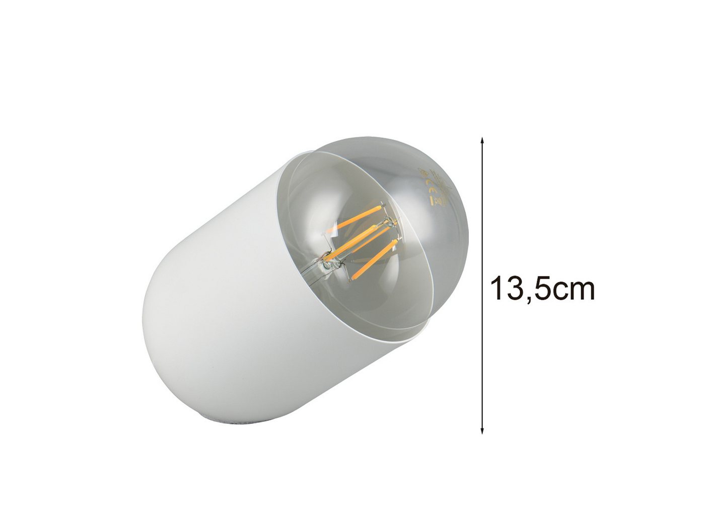 Reality Leuchten LED Nachttischlampe, Dimmfunktion, LED wechselbar, warmweiß, klein-e besondere Tischlampe für die Fensterbank, Höhe 13,5cm – Bild 4 von 5