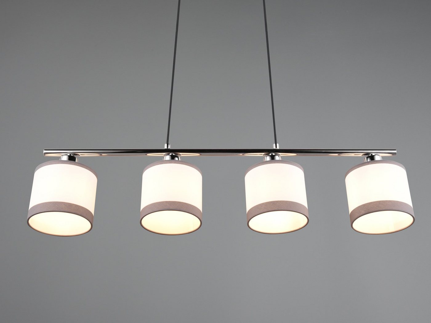 Reality Leuchten LED Pendelleuchte, LED wechselbar, warmweiß, Balken-pendelleuchte mehrflammig hängend über-n Esstisch & Kücheninsel – Bild 3 von 5