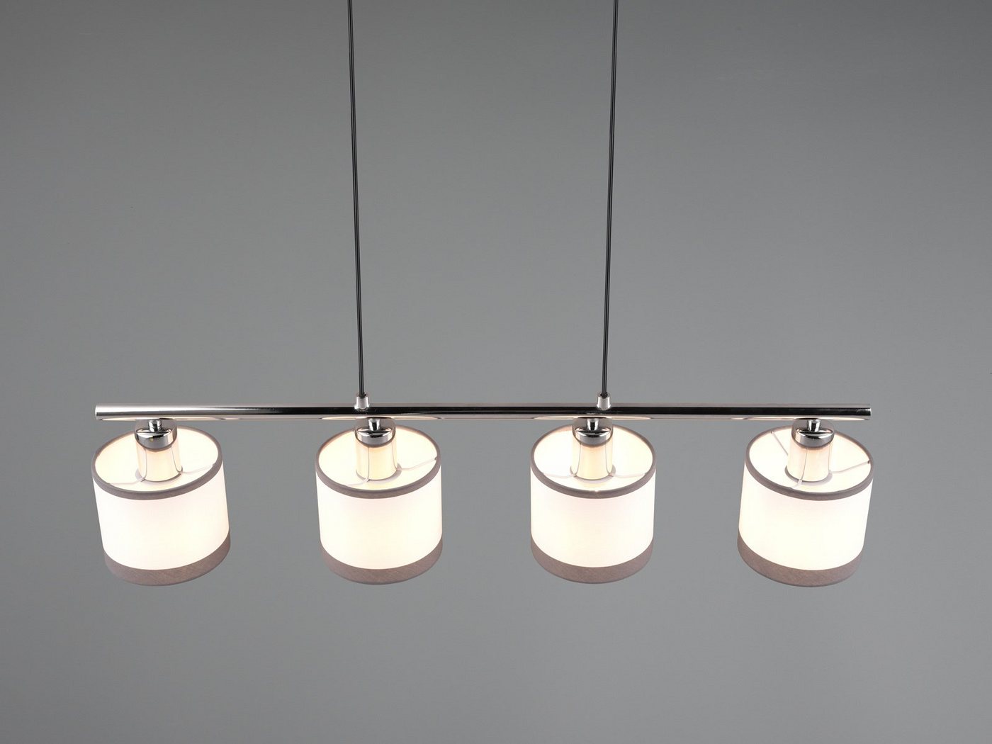 Reality Leuchten LED Pendelleuchte, LED wechselbar, warmweiß, Balken-pendelleuchte mehrflammig hängend über-n Esstisch & Kücheninsel – Bild 4 von 5