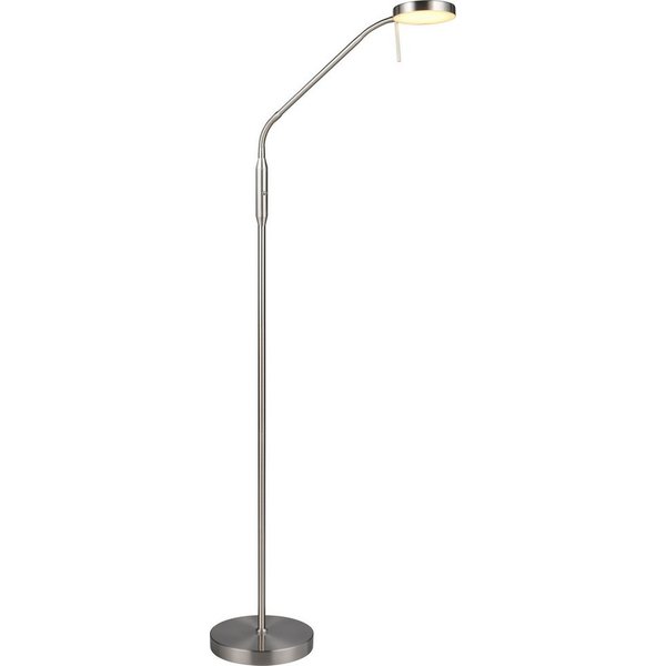 Reality Leuchten LED Stehlampe MORENO, Akku LED Stehleuchte warmweiß bis kaltweiß 2700-4000-6000K, Dimmfunktion, Ein-/Ausschalter, Lesearm, Memoryfunktion, USB-