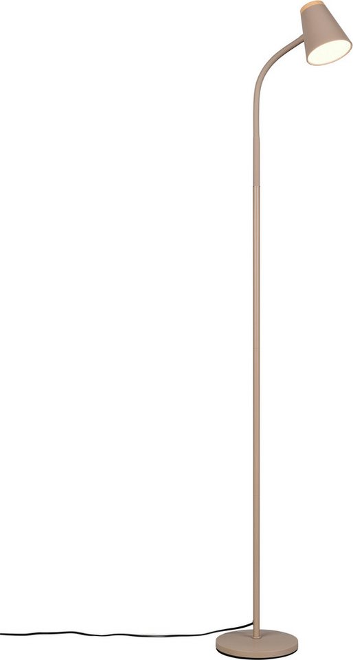 Reality Leuchten LED Stehlampe PONGO, LED Stehleuchte mit ON/OFF Kippschalter am Lampenschirm, 3000K, Ein-/Ausschalter, LED fest integriert, Warmweiß, verstellb – Bild 4 von 5
