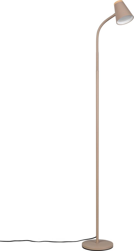 Reality Leuchten LED Stehlampe PONGO, LED Stehleuchte mit ON/OFF Kippschalter am Lampenschirm, 3000K, Ein-/Ausschalter, LED fest integriert, Warmweiß, verstellb – Bild 5 von 5