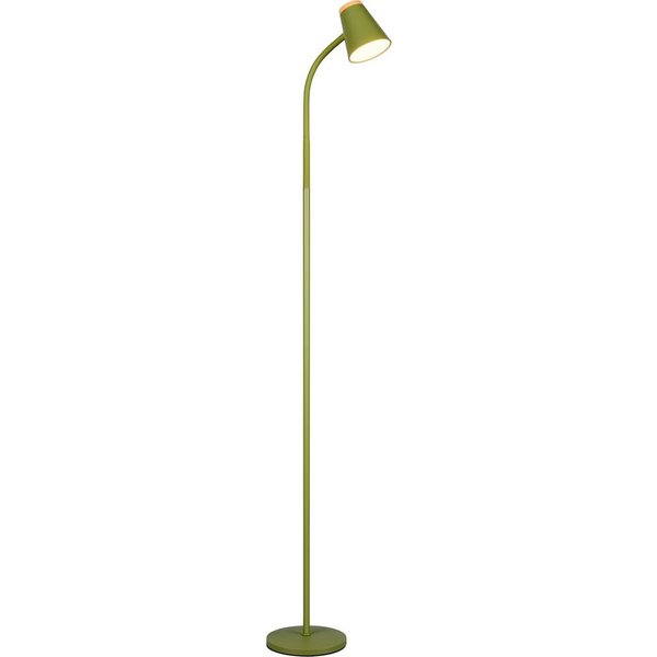 Reality Leuchten LED Stehlampe PONGO, LED Stehleuchte mit ON/OFF Kippschalter am Lampenschirm, 3000K, Ein-/Ausschalter, LED fest integriert, Warmweiß, verstellb