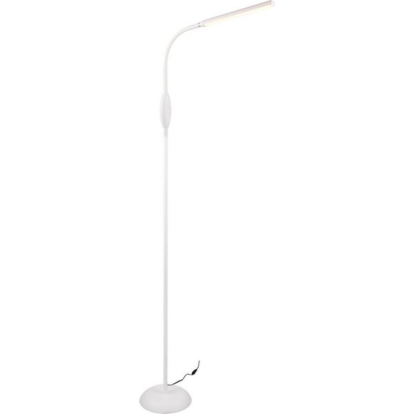 Reality Leuchten LED Stehlampe TORO, LED Stehleuchte mit Flexarm, Höhe 145cm Tiefe 45cm 5W 700 Lumen, Dimmfunktion, mehrere Helligkeitsstufen, LED fest integrie