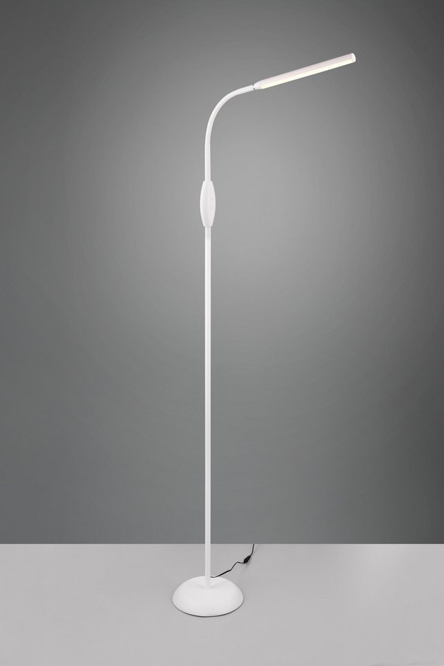 Reality Leuchten LED Stehlampe TORO, LED Stehleuchte mit Flexarm, Höhe 145cm Tiefe 45cm 5W 700 Lumen, Dimmfunktion, mehrere Helligkeitsstufen, LED fest integrie – Bild 4 von 5