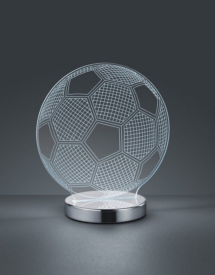 Reality Leuchten LED Tischleuchte Ball, mehrere Helligkeitsstufen, LED fest integriert, Farbwechsler, Tischlampe in Fussball-Optik, Lichtfarbe wechselbar 3000 b – Bild 3 von 5
