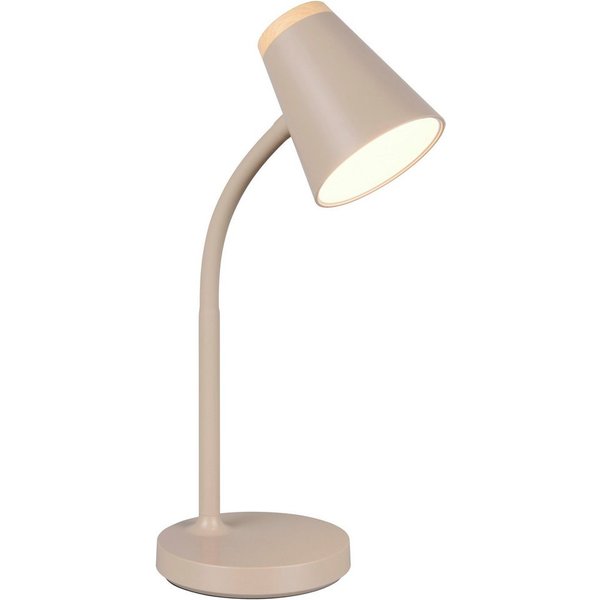 Reality Leuchten LED Tischleuchte PONGO, LED Tischleuchte m. Kippschalter, 4,5W 500 Lumen 3000K warmweiß, Ein-/Ausschalter, LED fest integriert, Warmweiß, flexi