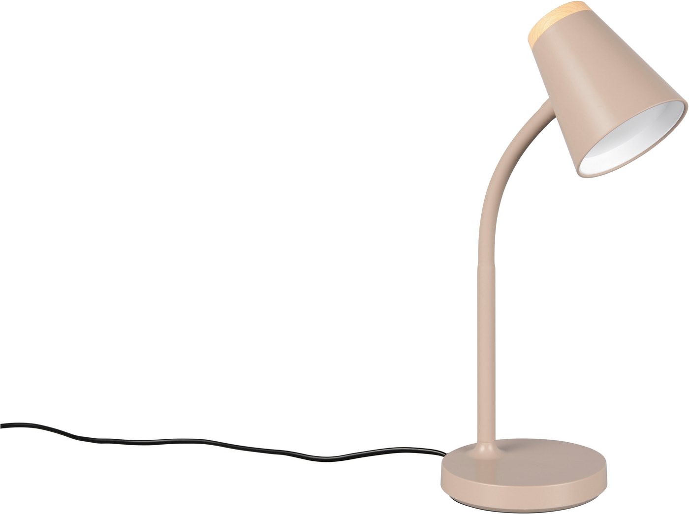 Reality Leuchten LED Tischleuchte PONGO, LED Tischleuchte m. Kippschalter, 4,5W 500 Lumen 3000K warmweiß, Ein-/Ausschalter, LED fest integriert, Warmweiß, flexi – Bild 5 von 5