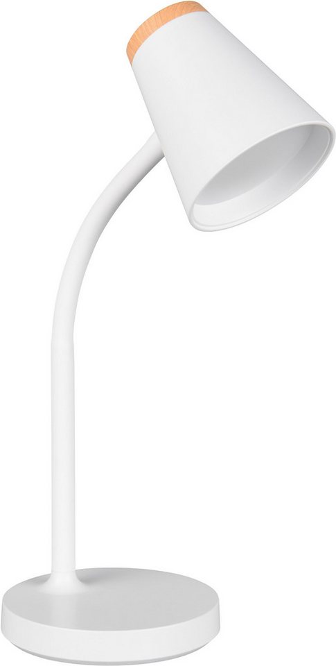 Reality Leuchten LED Tischleuchte PONGO, LED Tischleuchte m. Kippschalter, 4,5W 500 Lumen 3000K warmweiß, Ein-/Ausschalter, LED fest integriert, Warmweiß, flexi – Bild 2 von 5