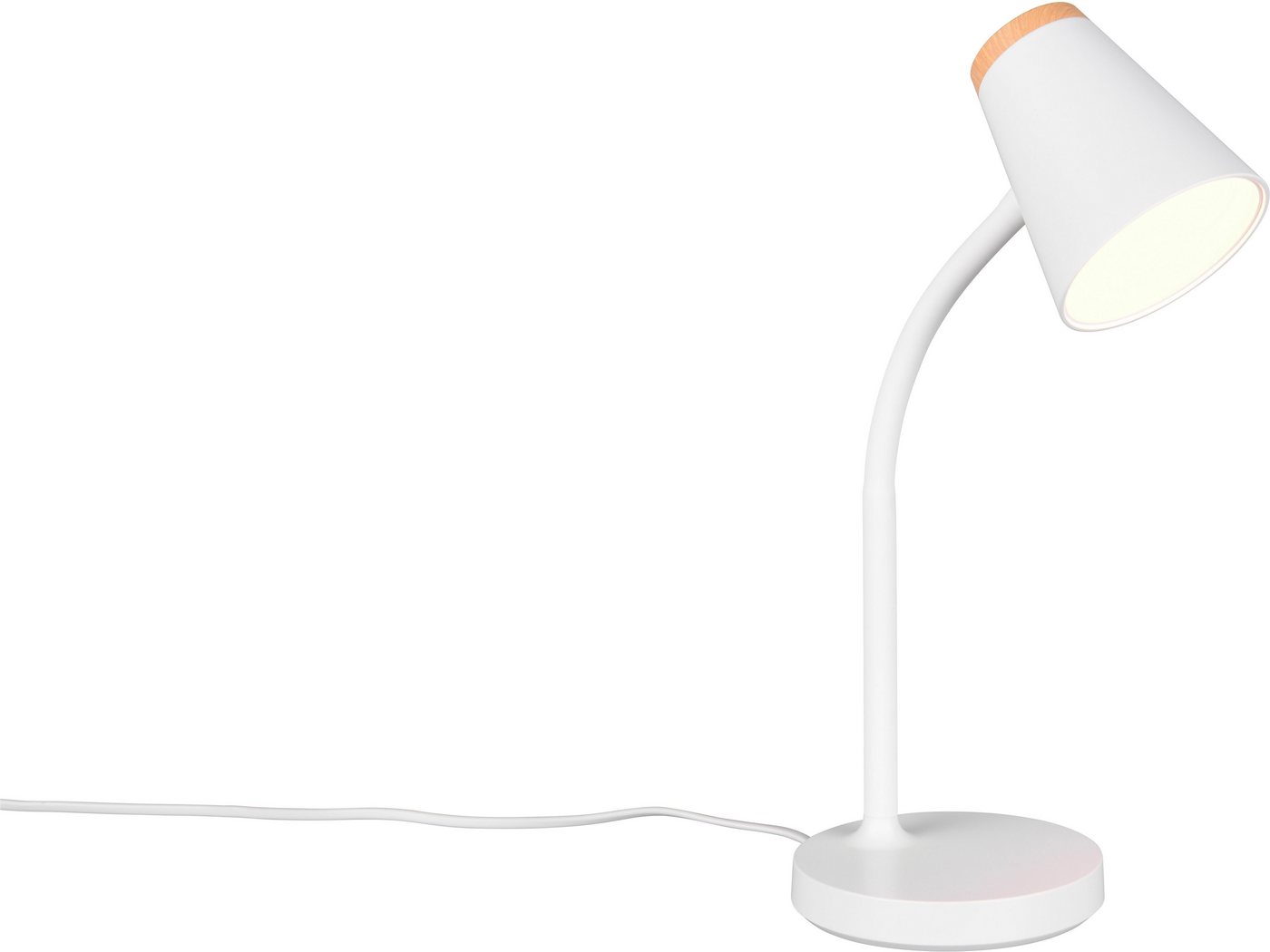 Reality Leuchten LED Tischleuchte PONGO, LED Tischleuchte m. Kippschalter, 4,5W 500 Lumen 3000K warmweiß, Ein-/Ausschalter, LED fest integriert, Warmweiß, flexi – Bild 3 von 5