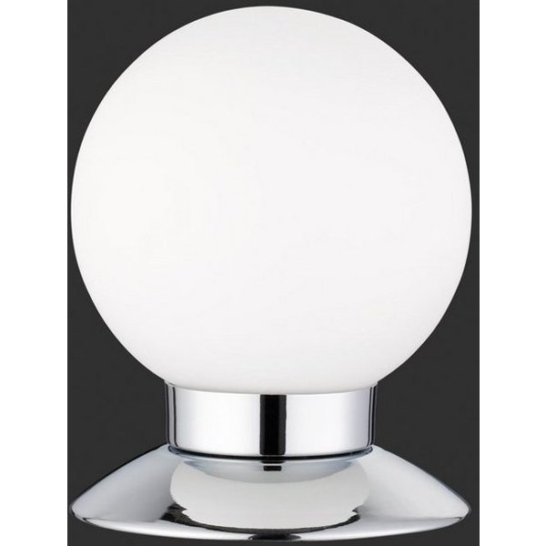 Reality Leuchten LED Tischleuchte Princess, LED fest integriert, Warmweiß, Nachttischlampe, Glaschirm Kugelform, Touch Dimmer, warmweiß 3000 K