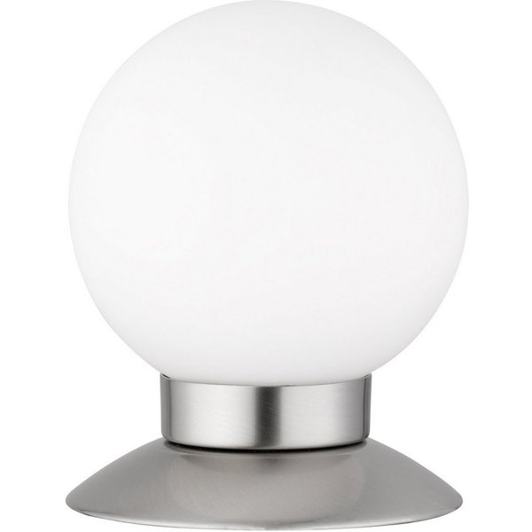 Reality Leuchten LED Tischleuchte Princess, Dimmfunktion, LED fest integriert, Warmweiß, Kugelförmige Glas-Tischlampe mit 4 fach TOUCH-Dimmer