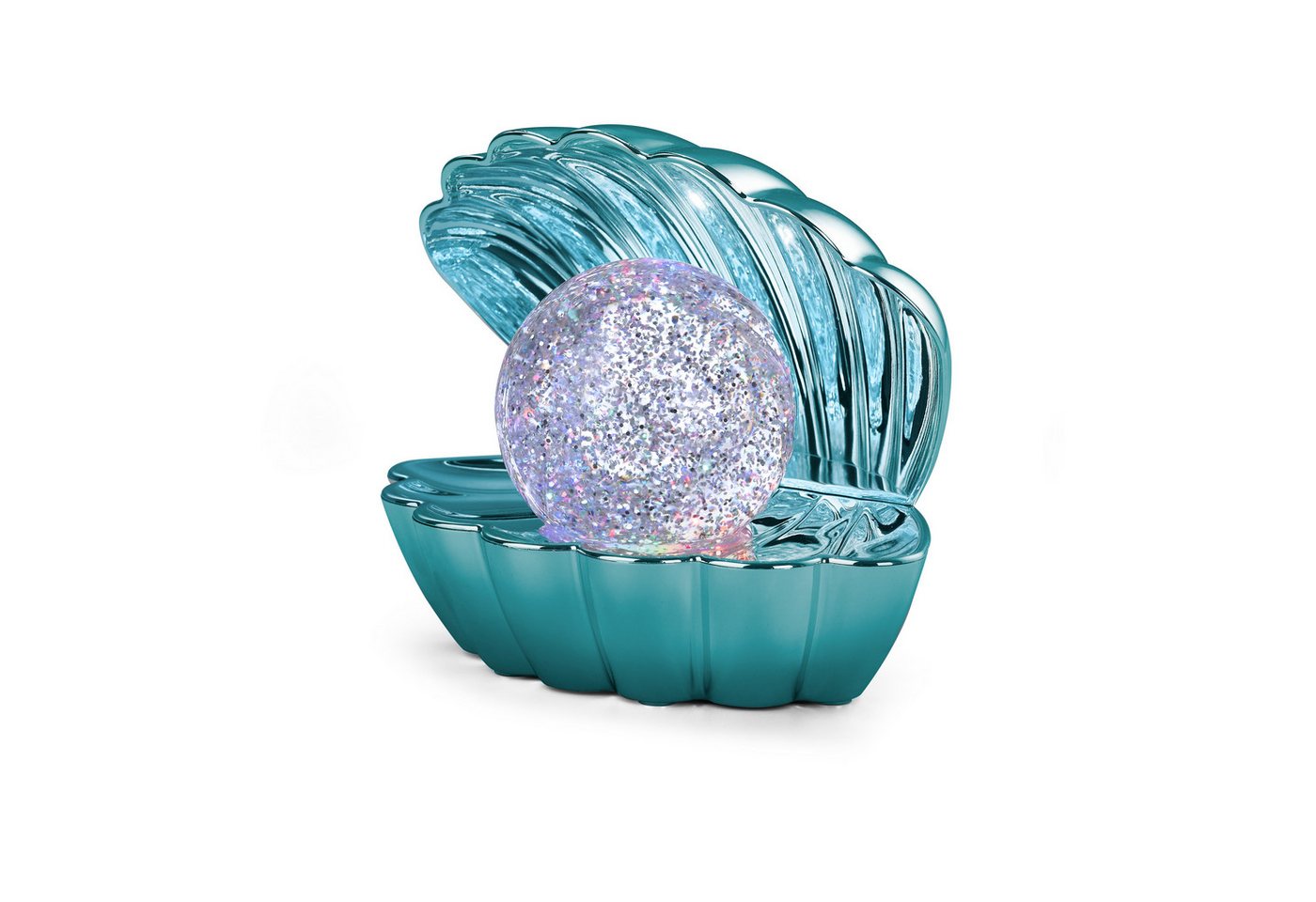 Reality Leuchten LED Tischleuchte SHELLY, Deko Tischlampe in Muschelform mit RGB Farbwechsel, 0,8W 15Lm, Ein-/Ausschalter, Farbwechsel, USB-Ladefunktion, LED fe – Bild 3 von 5