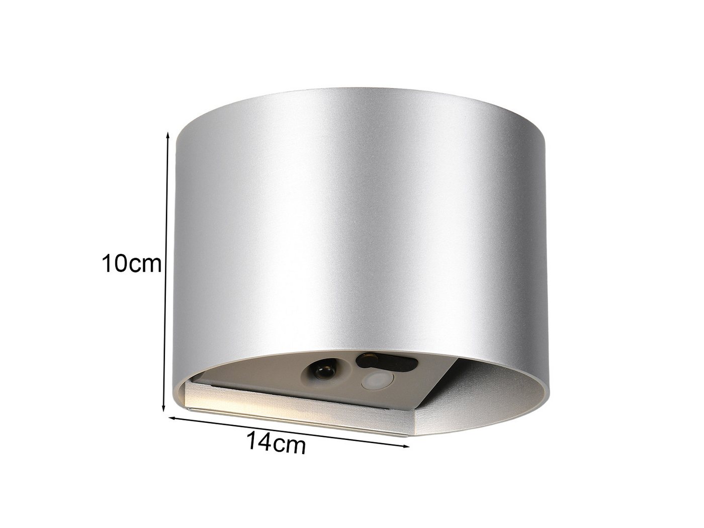 Reality Leuchten LED Wandleuchte, Bewegungsmelder, LED fest integriert, Warmweiß, Akku ohne Strom-Anschluss kabel-los innen mit Bewegungsmelder, H: 10cm – Bild 3 von 5