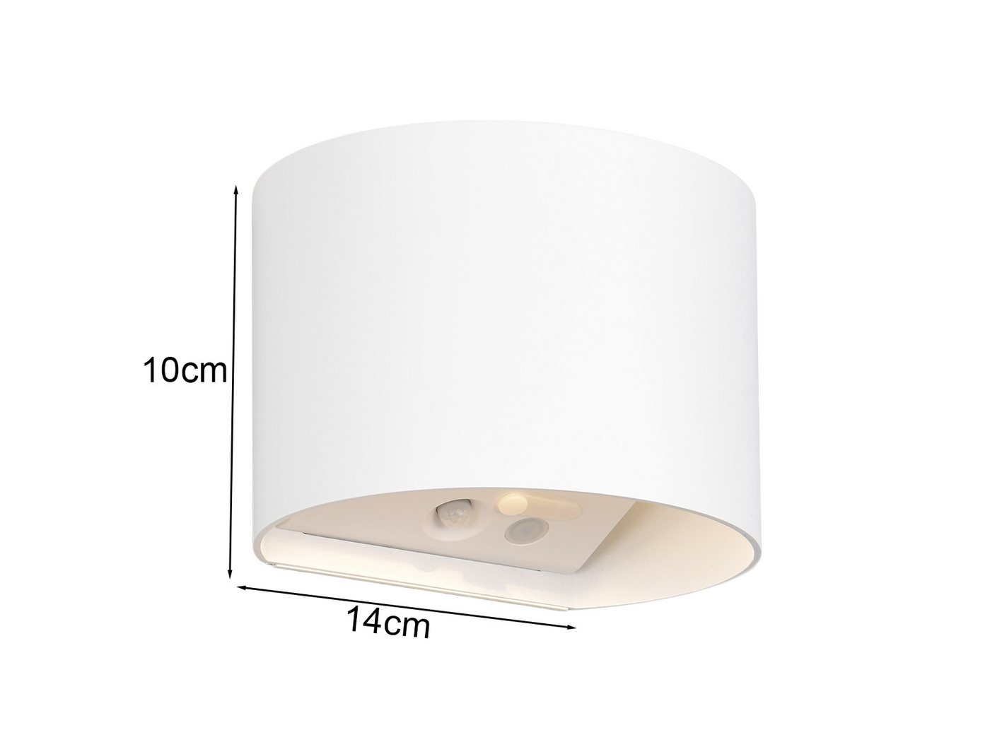 Reality Leuchten LED Wandleuchte, Bewegungsmelder, LED fest integriert, Warmweiß, Akku ohne Strom-Anschluss kabel-los innen mit Bewegungsmelder, H: 10cm – Bild 3 von 5