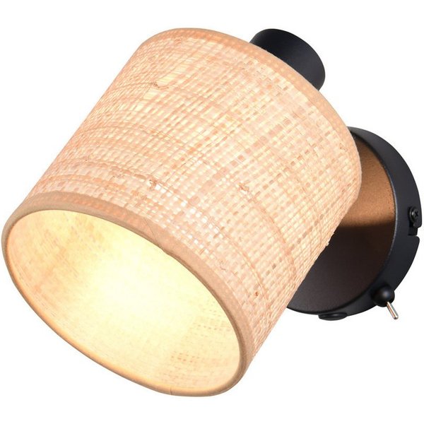 Reality Leuchten LED Wandstrahler, Dimmfunktion, LED wechselbar, über Schalter in 3 Stufen dimmbar, warmweiß, Boho Wand-leuchte innen mit Schalter Bett-lampe Li